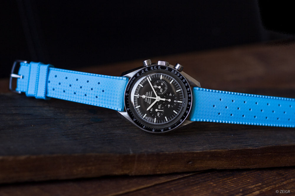 Uhrenarmband aus Kautschuk Hellblau 18mm, 20mm 22mm