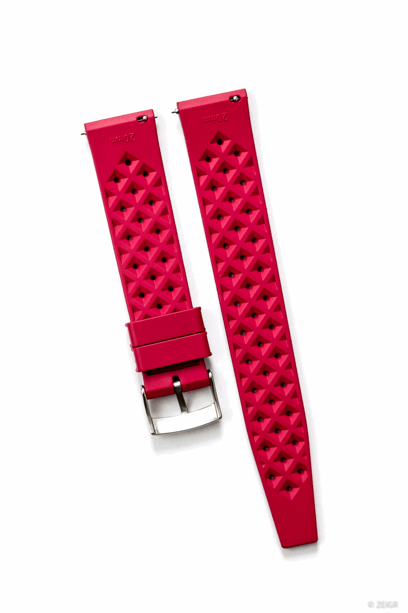 Kautschuk-Uhrenarmband in Rot