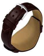 
Braunes Uhrenarmband aus Leder mit Unterlage im Bund-Stil