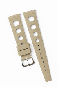 FKM Kautschuk-Uhrenarmband "Big Hole" 20 mm Beige (Khaki/Desert) 