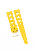 Laden Sie das Bild in den Galerie-Viewer, FKM Uhrenarmband "Big Hole" | 20mm &amp; 22mm | Gelb | Quick Release