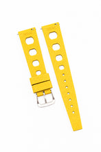 Laden Sie das Bild in den Galerie-Viewer, FKM Uhrenarmband "Big Hole" | 20mm &amp; 22mm | Gelb | Quick Release