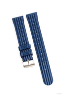 Kautschukband mit Waffel-Muster 20mm & 22mm Blau Quick Release Vorderseite