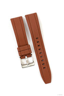 Kautschuk Uhrenarmband Braun 20mm  22mm Arched RLX Style