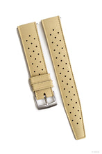 Laden Sie das Bild in den Galerie-Viewer, Kautschuk-Uhrenarmband &quot;Desert&quot; in Beige Khaki - Tropical-Style 20mm 22mm