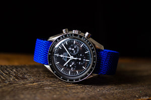 Eulit Perlonband Panama Blau 20 mm - Omega Speedmaster Moonwatch