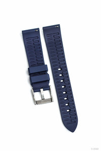 NEU: Kautschuk-Uhrenarmband "Plain" | Blau | 20 & 22 mm - ZEIGR-Shop