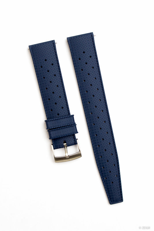 Uhrenarmband aus FKM-Kautschuk Blau (18mm, 20mm, 22mm 24mm)