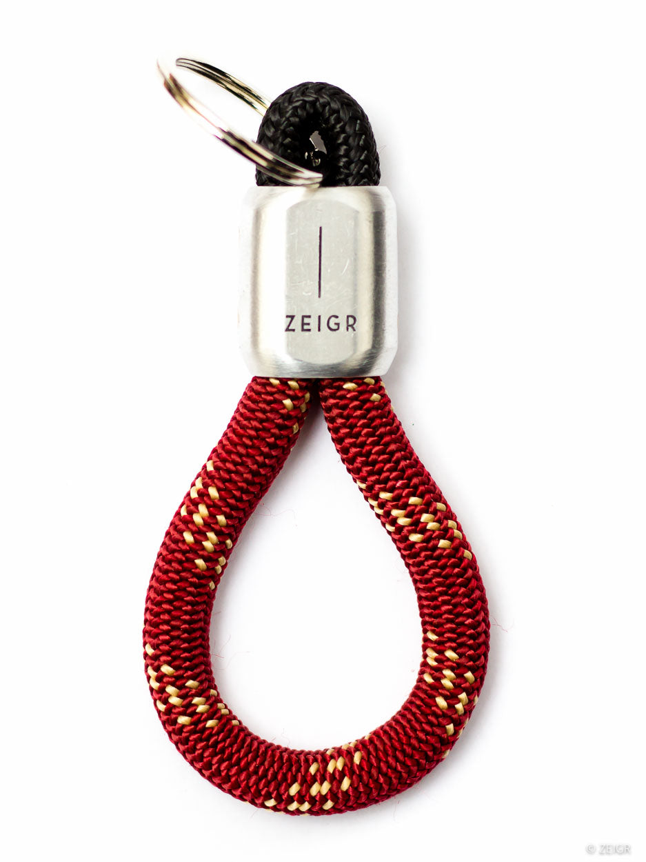 ZEIGR Schlüsselanhänger | Key Loops | Weinrot & Beige - ZEIGR-Shop